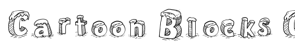 Cartoon Blocks Christmas font preview